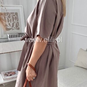 Alternative view of Sukienka Ilona plus size taupe