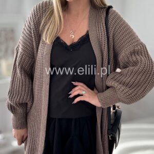 Alternative view of Sweter Margot long taupe