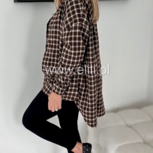 Alternative view of Koszula w krate plus size czekolada