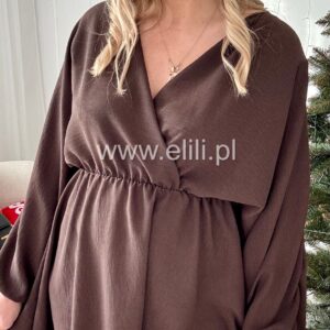 Alternative view of Sukienka Kalina gładka czekolada