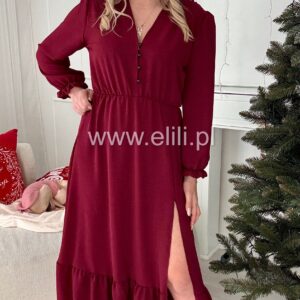 Alternative view of Sukienka Ewa gładka bordo