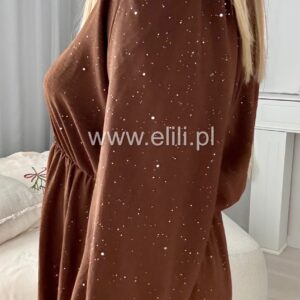 Alternative view of Sukienka Ewa plus size shine czekoladowa