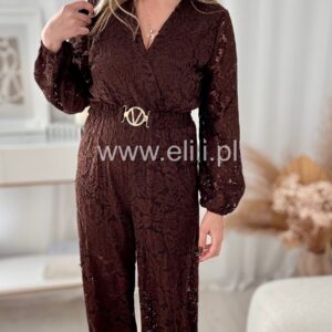 Alternative view of Kombinezon koronkowy czekolada