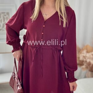 Alternative view of Sukienka Ligia plus size gładka bordo