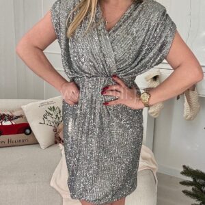 Alternative view of Sukienka Tiffi srebrna