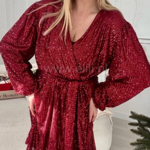 Alternative view of Sukienka Reda cekin bordo