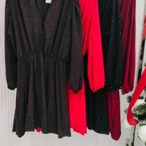 Alternative view of Sukienka Ewa PLUS SIZE  mini  shine czekolada