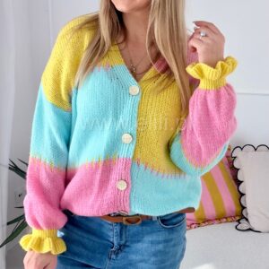 Alternative view of Sweterek Button Falbanka colorfull