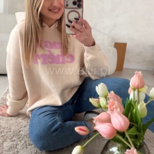 Alternative view of Bluza Mon cheri z kapturem beż