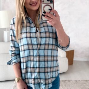 Alternative view of Koszula w kratę baby blue