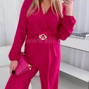 Alternative view of Kombinezon gładki plus size fuksja