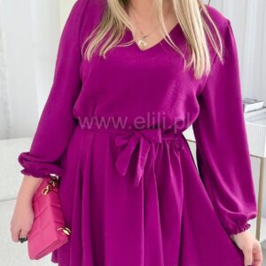 Alternative view of Sukienka Zuzanna  gładka fuksja