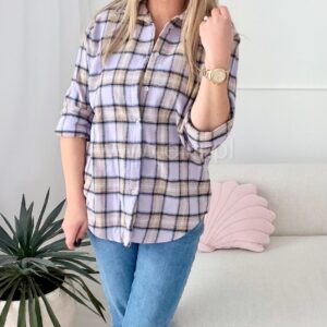 Alternative view of Koszula w kratę violet