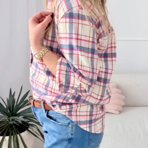 Alternative view of Koszula w kratę blue pink