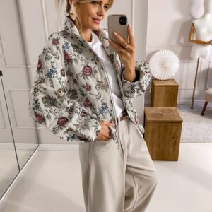 Alternative view of Bomberka w kwiaty żakardowa