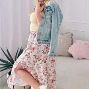 Alternative view of Spódnica z wiskozy błękitna