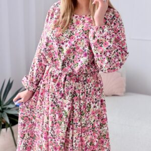 Alternative view of Sukienka Zana plus size w kolorową łączkę