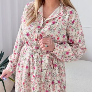 Alternative view of Sukienka Zuza plus size w łączke