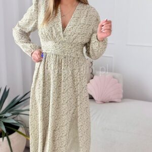 Alternative view of Sukienka Eleganza szałwiowa łączka