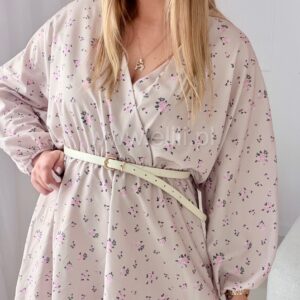 Alternative view of Sukienka Kalina beżowa w różowe kwiatuszki