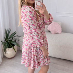 Alternative view of Sukienka Ewa mini w drobne kwiatuszki