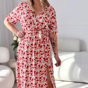 Alternative view of Sukienka Zulema biała w kwiaty