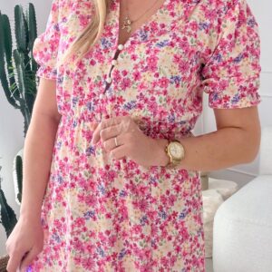 Alternative view of Sukienka Ewa w kolorową łączkę