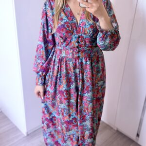 Alternative view of Sukienka Primigi maxi niebiesko-czerwona