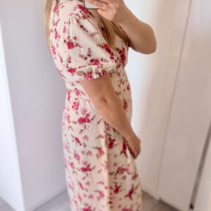 Alternative view of Sukienka Elina malinowe kwiatki