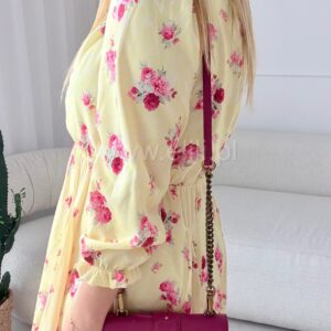 Alternative view of Sukienka Ewa mini cytrynowa