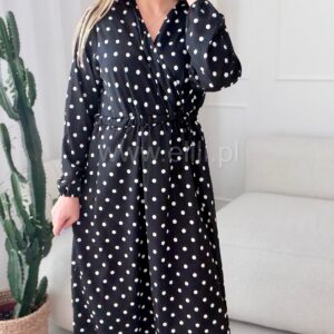 Alternative view of Sukienka Nastia czarna  w kropki