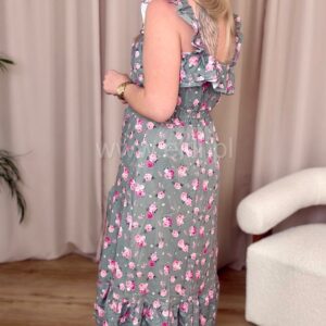 Alternative view of Sukienka Sava khaki w kwiatuszki