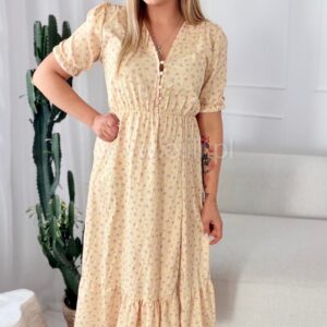 Alternative view of Sukienka Ewa żółta w tulipany