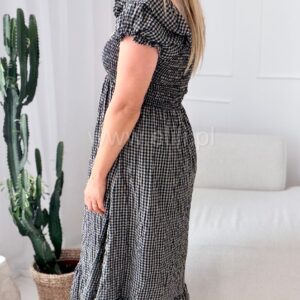 Alternative view of Sukienka Kejti w czarną krateczkę