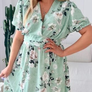 Alternative view of Sukienka Elina PLUS SIZE pistacjowa
