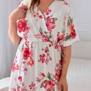 Alternative view of Sukienka Stella biała w kwiaty