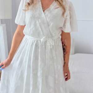 Alternative view of Sukienka Nel biała plus size