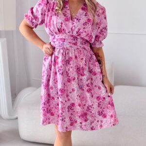 Alternative view of Sukienka Eleganza plus size mini fioletowa