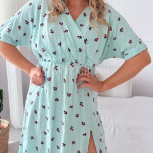 Alternative view of Sukienka Stella miętowa w wisienki