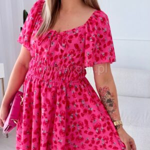 Alternative view of Kombinezon plus size - sukienka malinowy