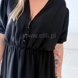 Alternative view of Sukienka Ewa plus size gładka czarna
