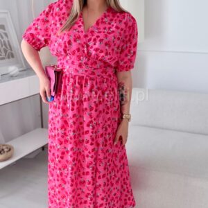 Alternative view of Sukienka Elina PLUS SIZE malinowa