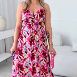 Alternative view of Sukienka Miss Sara na ramiączkach maxi multicolour