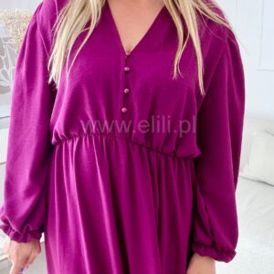 Alternative view of Sukienka Ewa plus size gładka fiolet