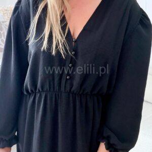 Alternative view of Sukienka Ewa plus size gładka czarna