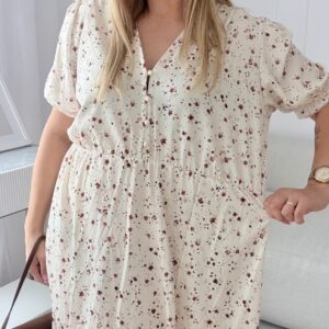 Alternative view of Sukienka Ewa plus size beż