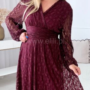 Alternative view of Sukienka Alma plus size bordo