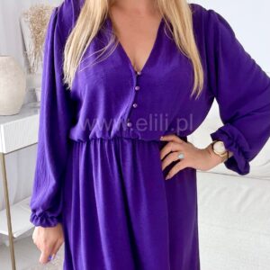 Alternative view of Sukienka Ewa plus size gładka fiolet