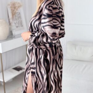 Alternative view of Sukienka Ewa plus size beżowa zebra