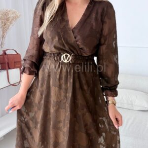Alternative view of Sukienka Nel czekoladowa Plus size